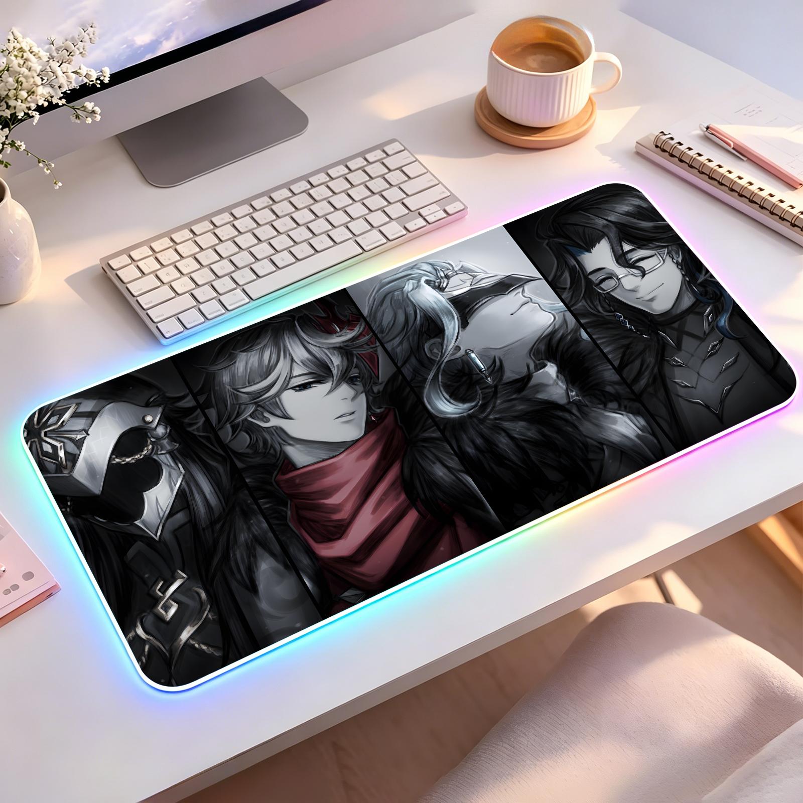 Mouse Pad Extended Rgb - Großes RGB-beleuchtetes E-Sport-Gaming-Mauspad, glatte, weiche Stoffoberfläche,