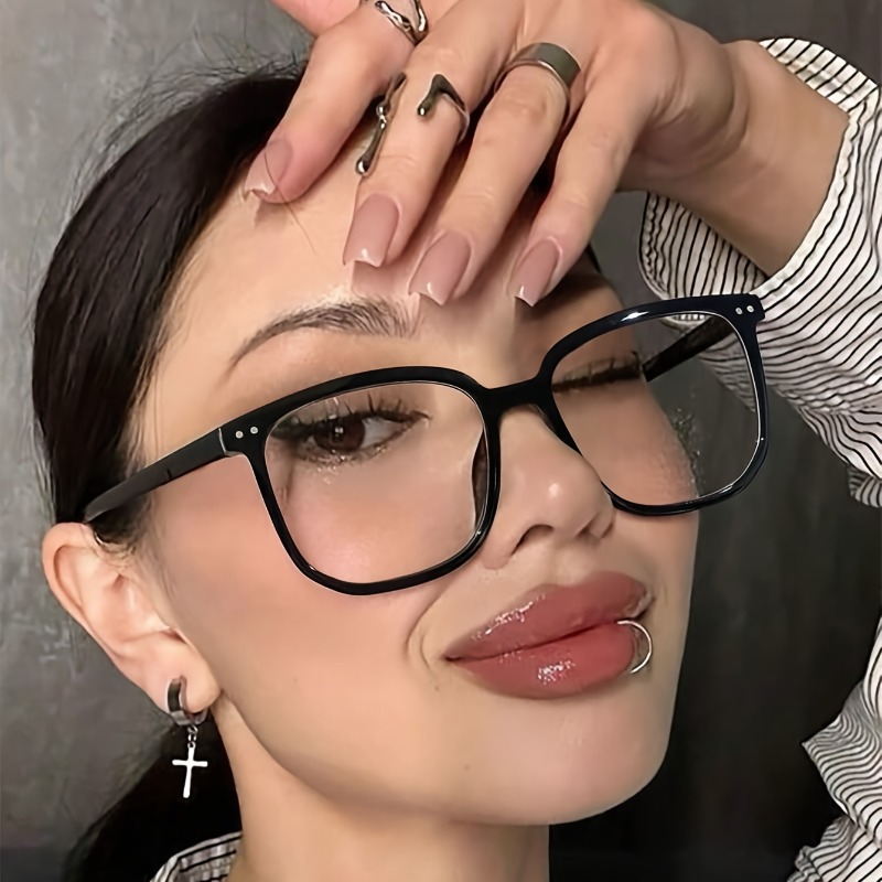 Gaming Glasses Blue - Große Anti-Blaulicht-Brille mit quadratischem Rahmen für