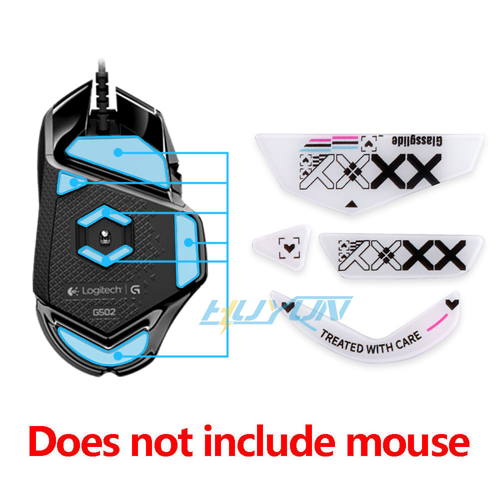 Logitech Mouse G502 - Fußpolster aus gehärtetem Glas sind für