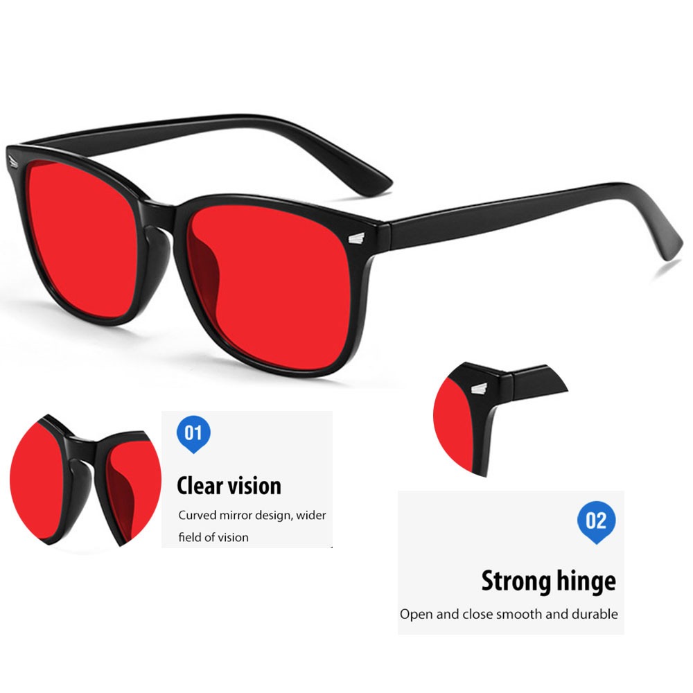Gaming Glasses Blue - Blaulichtfilterbrillen mit roten Gläsern für Computer-Gaming,