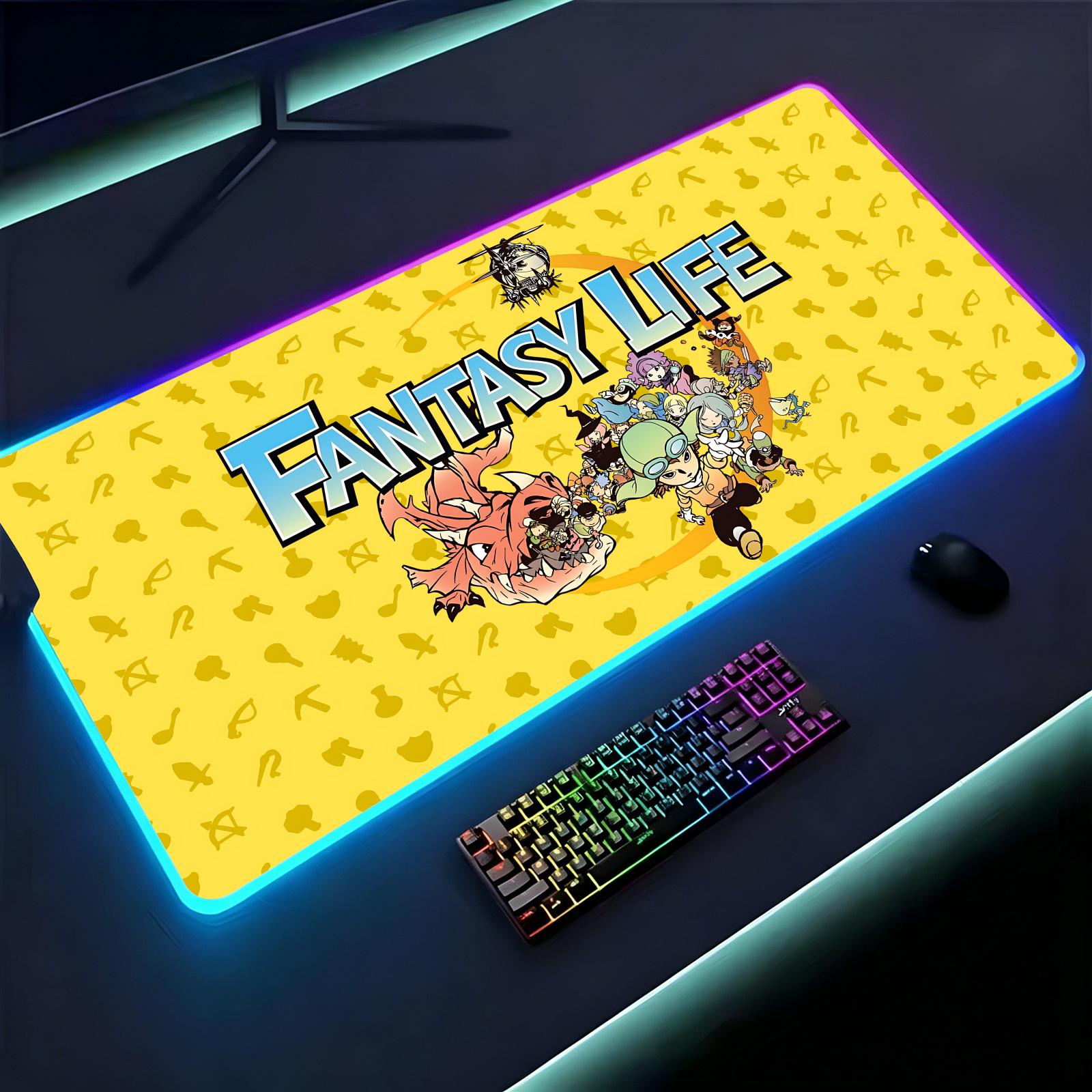 Mouse Pad Extended Rgb - Großes RGB-beleuchtetes Esports-Gaming-Mauspad, glatte, weiche Stoffoberfläche,