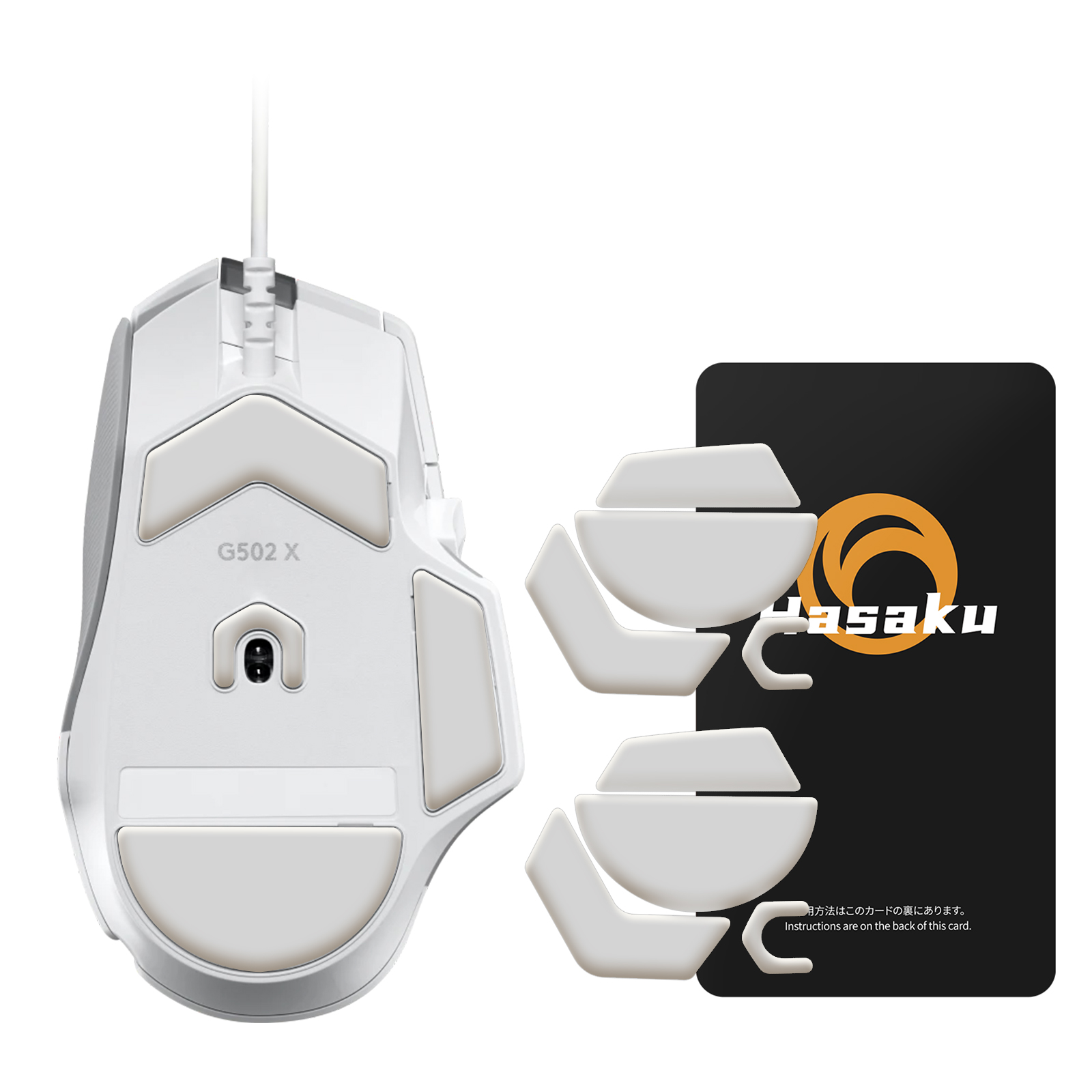 Logitech Mouse G502 - 2 Sets HASAKU Gaming-Mausfüße mit abgerundeten,