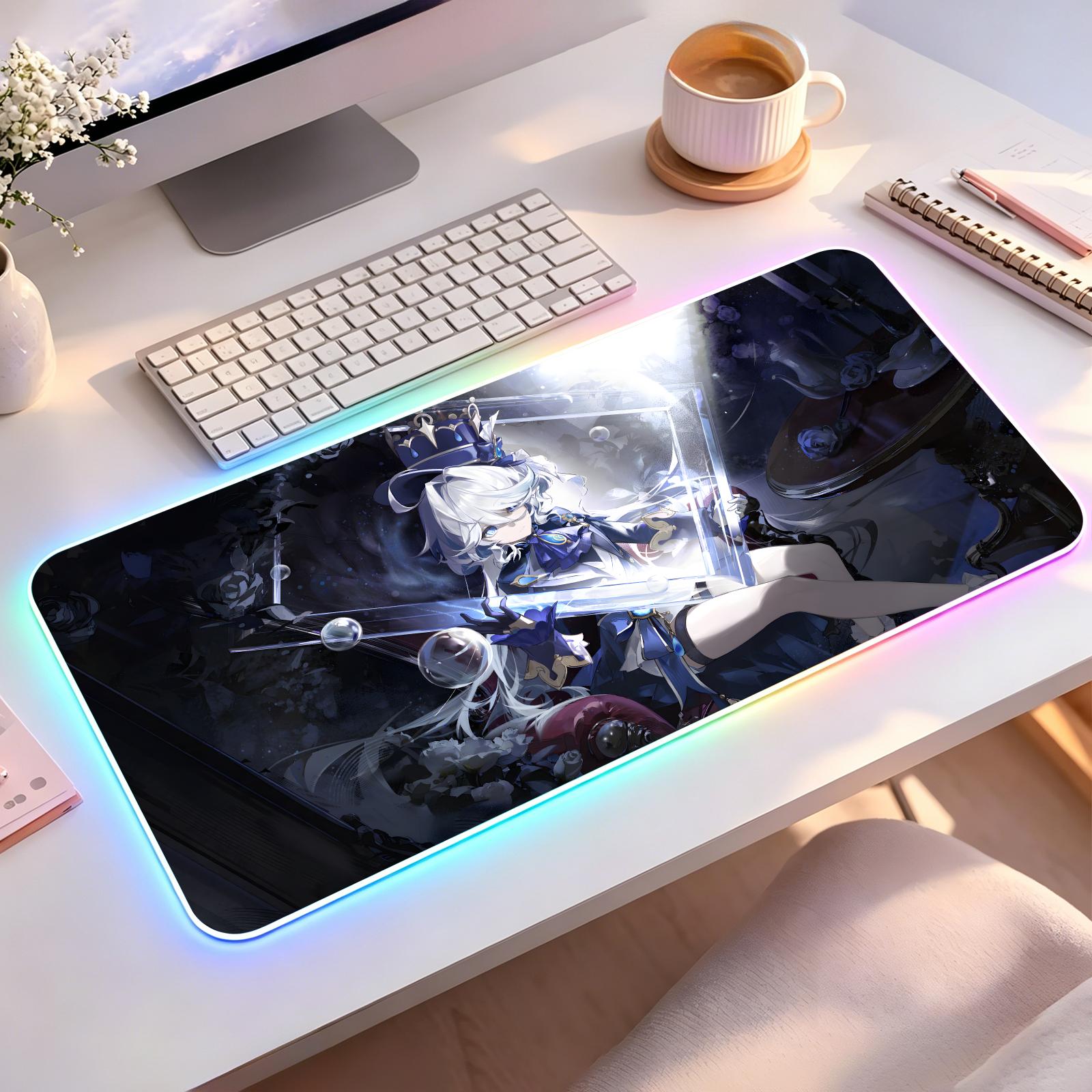 Mouse Pad Extended Rgb - Großes RGB-beleuchtetes E-Sport-Gaming-Mauspad, glatte, weiche Stoffoberfläche,