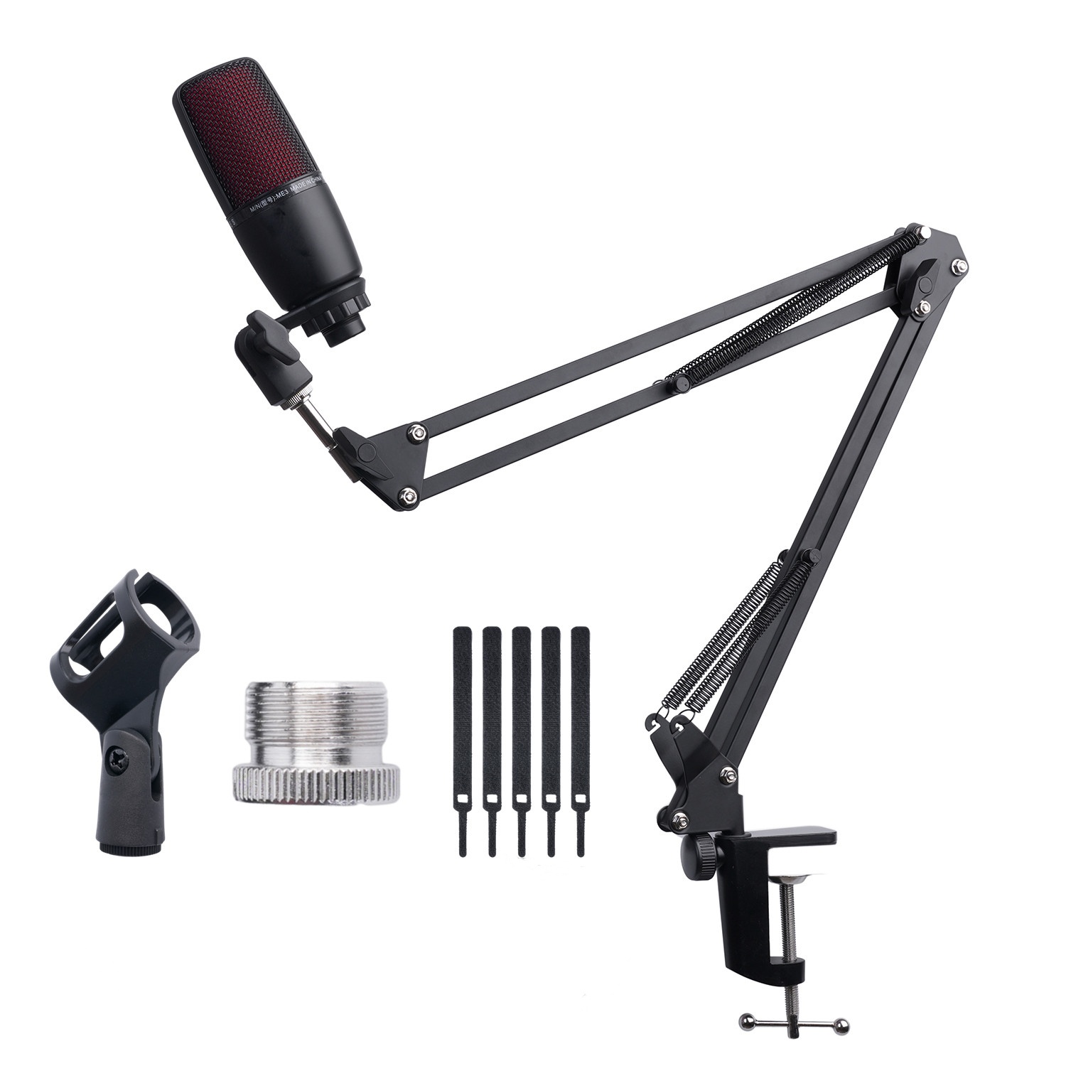 Microphone Arm Boom - Ausziehbarer Aufnahmemikrofonhalter, Aufhängungsarm, Scherenarmständerhalter mit Mikrofonclip,
