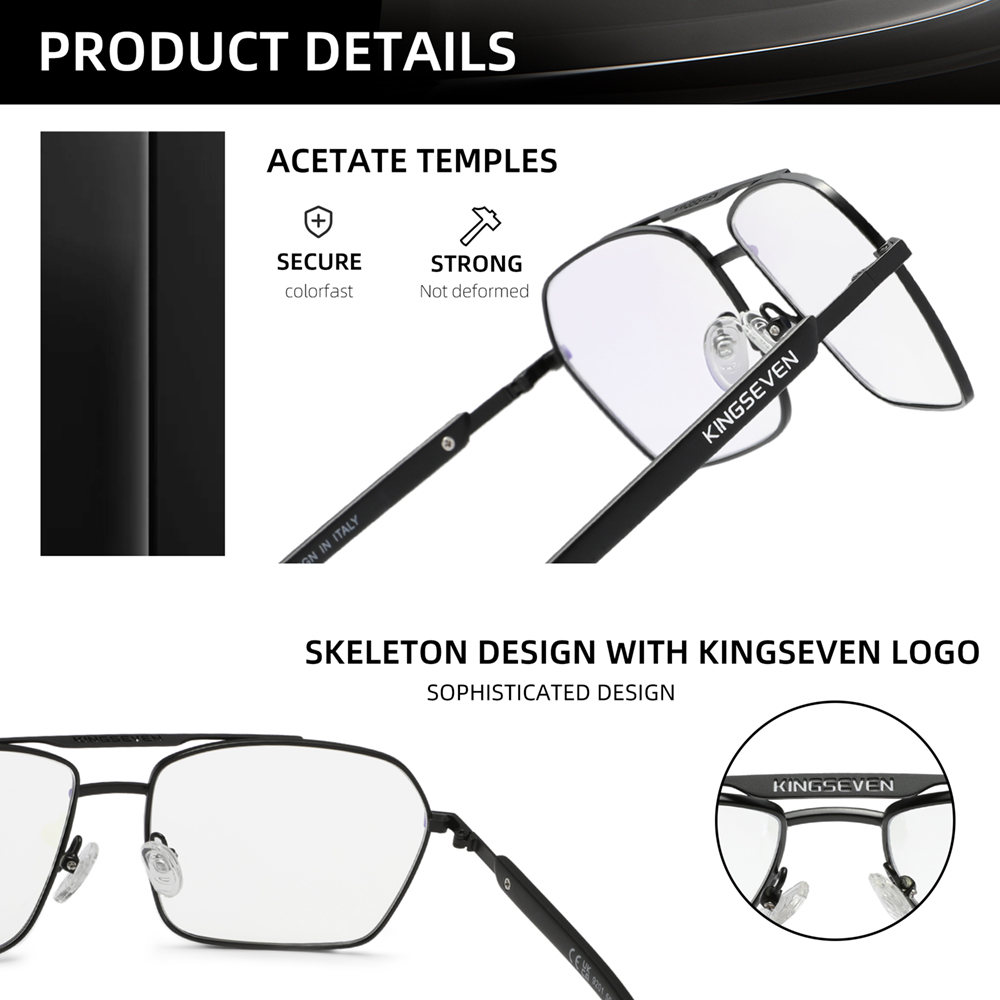 KINGSEVEN Rechteckige Anti-Blu – Gaming Glasses Blue Bewertung und Preis